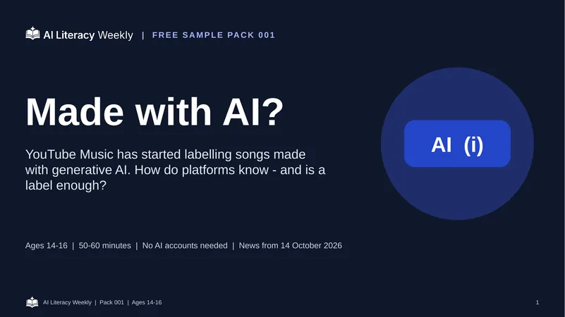 Title slide of the Made with AI? slide deck